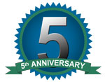 5 year anniversary logo